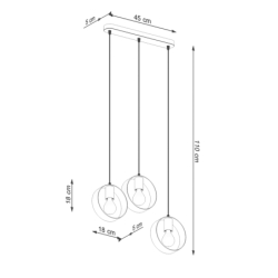 Lampa wisząca TITRAN 3 biała SOLLUX SL.1138