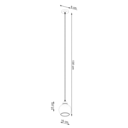 Lampa wisząca ALINO 1 czarna SOLLUX SL.1141