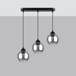 Lampa wisząca ALINO 3 czarna SOLLUX SL.1142