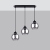 Lampa wisząca ALINO 3 czarna SOLLUX SL.1142