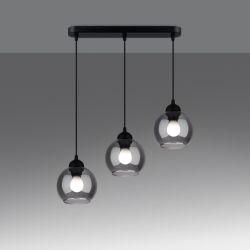 Lampa wisząca ALINO 3 czarna SOLLUX SL.1142