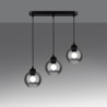 Lampa wisząca ALINO 3 czarna SOLLUX SL.1142