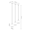Lampa wisząca ALINO 3 czarna SOLLUX SL.1142