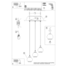 Lampa wisząca ALINO 3 czarna SOLLUX SL.1142