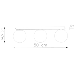 Plafon YOLI 3 czarny SOLLUX SL.1153