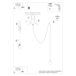 Lampa wisząca NESO 1 LONG SOLLUX SL.1159