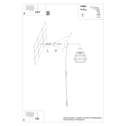 Kinkiet SUBA czarny SOLLUX SL.1164