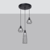 Lampa wisząca SUBA 3P czarna SOLLUX SL.1166