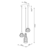 Lampa wisząca SUBA 3P czarna SOLLUX SL.1166