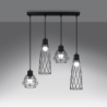 Lampa wisząca SUBA 4L czarna SOLLUX SL.1167