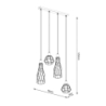 Lampa wisząca SUBA 4L czarna SOLLUX SL.1167