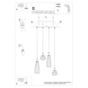 Lampa wisząca SUBA 4L czarna SOLLUX SL.1167
