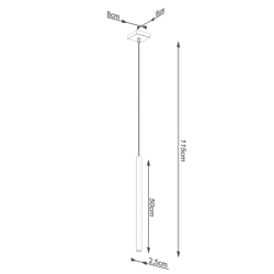 Lampa wisząca PASTELO 1 złota SOLLUX SL.1170