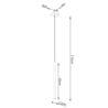 Lampa wisząca PASTELO 1 złota SOLLUX SL.1170