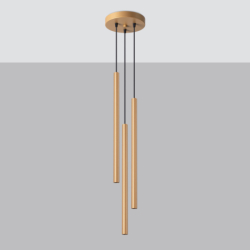 Lampa wisząca PASTELO 3P złota SOLLUX SL.1172