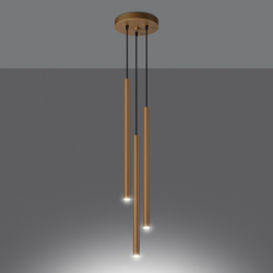 Lampa wisząca PASTELO 3P złota SOLLUX SL.1172
