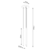 Lampa wisząca PASTELO 3P złota SOLLUX SL.1172