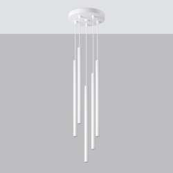 Lampa wisząca PASTELO 5P biała SOLLUX SL.1175