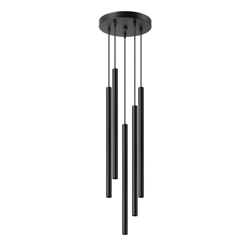 Lampa wisząca PASTELO 5P czarna SOLLUX SL.1176