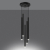 Lampa wisząca PASTELO 5P czarna SOLLUX SL.1176