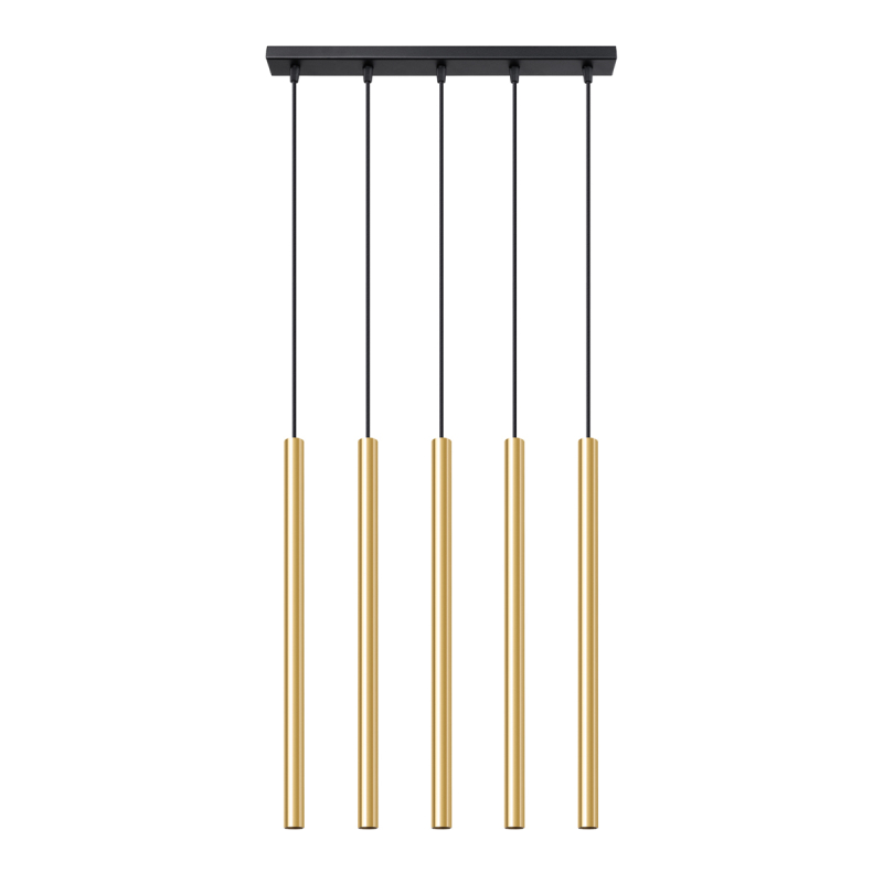 Lampa Wisząca PASTELO 5L złoty połysk SOLLUX SL.1198