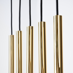 Lampa Wisząca PASTELO 5L złoty połysk SOLLUX SL.1198
