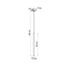 Lampa Wisząca PASTELO 1 chrom SOLLUX SL.1199
