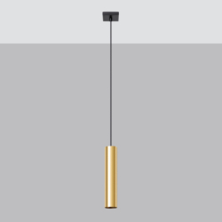 Lampa Wisząca LAGOS 1 złoty połysk SOLLUX SL.1200
