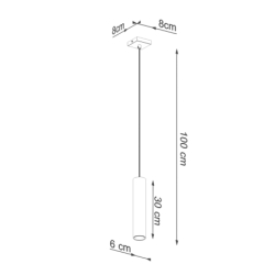 Lampa Wisząca LAGOS 1 złoty połysk SOLLUX SL.1200