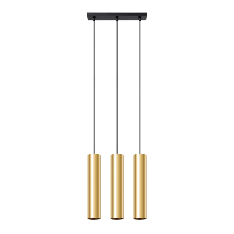Lampa Wisząca LAGOS 3 złoty połysk SOLLUX SL.1201