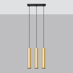 Lampa Wisząca LAGOS 3 złoty połysk SOLLUX SL.1201