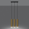Lampa Wisząca LAGOS 3 złoty połysk SOLLUX SL.1201
