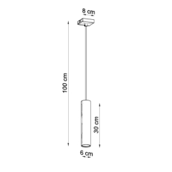 Lampa Wisząca LAGOS 1 chrom SOLLUX SL.1204