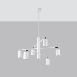 Żyrandol LEMMI 6 biały SOLLUX SL.1206