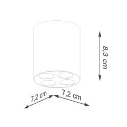 Plafon ZOE czarny LED SOLLUX SL.1210