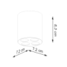 Plafon ZOE czarny LED SOLLUX SL.1210