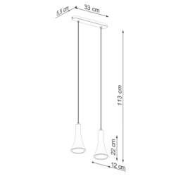 Lampa wisząca REA 2 beton SOLLUX SL.1224