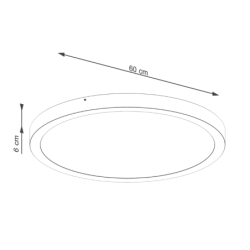 Plafon ONYX 60 biały LED 3000K SOLLUX SL.1249