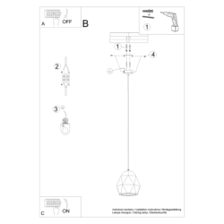 Lampa wisząca ceramiczna MINT SOLLUX SL.1251