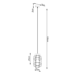 Lampa wisząca GOTTO 1 SOLLUX SL.1263