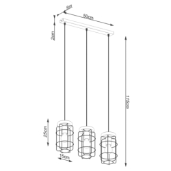 Lampa wisząca GOTTO 3L SOLLUX SL.1264