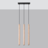 Lampa wisząca PASTELO 3L drewno SOLLUX SL.1267