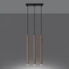 Lampa wisząca PASTELO 3L drewno SOLLUX SL.1267