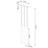 Lampa wisząca PASTELO 3L drewno SOLLUX SL.1267