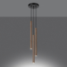 Lampa wisząca PASTELO 3P drewno SOLLUX SL.1268