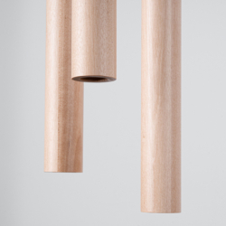 Lampa wisząca PASTELO 3P drewno SOLLUX SL.1268