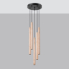 Lampa wisząca PASTELO 5P drewno SOLLUX SL.1270