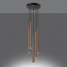 Lampa wisząca PASTELO 5P drewno SOLLUX SL.1270