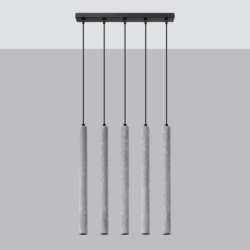Lampa wisząca PASTELO 5L beton SOLLUX SL.1274