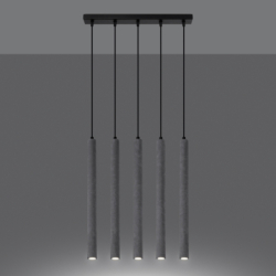 Lampa wisząca PASTELO 5L beton SOLLUX SL.1274